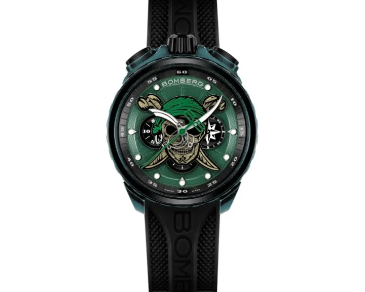 Bomberg Pirate Skull Green