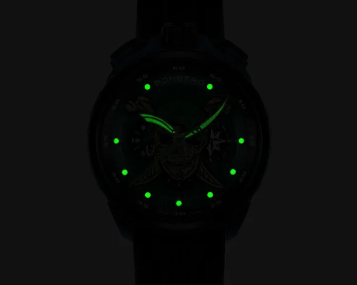 Bomberg Pirate Skull Green