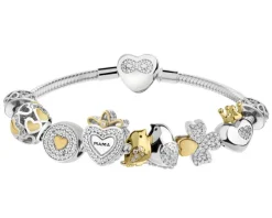 Bransoleta beads zestaw - serce, mama, koniczyna, ptaki, nieskończoność, korona