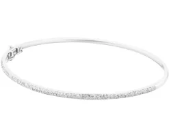 Bransoleta z białego złota z diamentami - 0,50 ct - próba 585