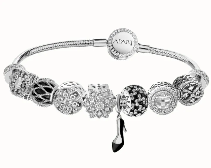 Bransoletka beads zestaw - nieskończoność, szpilka, kwiaty