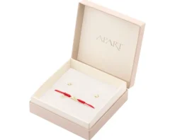 Bransoletka i kolczyki z żółtego złota z diamentami - komplet - gwiazdy - 0,01 ct - próba 375