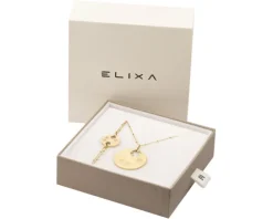 Bransoletka i naszyjnik ze stali szlachetnej - komplet - koniczyna, koła