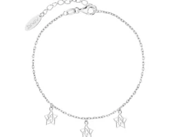 Bransoletka srebrna - gwiazdy