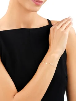 Bransoletka srebrna - gwiazdy, Księżyc