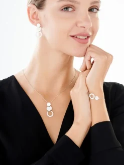 Bransoletka srebrna - koła