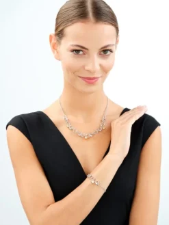 Bransoletka srebrna - koła, kulki