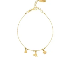 Bransoletka srebrna - koniczyna, ptak, serce