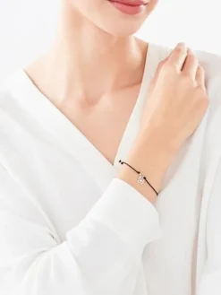 Bransoletka srebrna - koniczyna