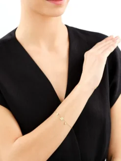 Bransoletka srebrna - koniczyny