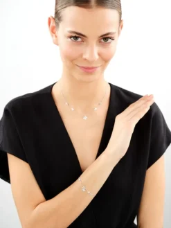 Bransoletka srebrna - koniczyny