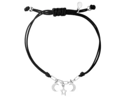 Bransoletka srebrna - Księżyce, gwiazda