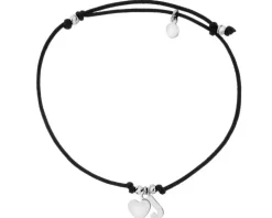 Bransoletka srebrna - litera J, serce