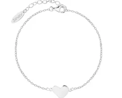 Bransoletka srebrna - serce