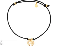 Bransoletka srebrna - serce, kula ziemska