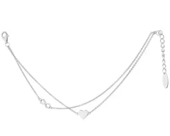 Bransoletka srebrna - serce, nieskończoność