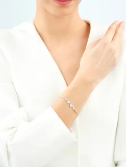 Bransoletka srebrna - serca