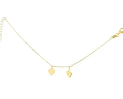 Bransoletka srebrna  - stópki, serce