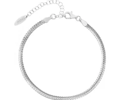 Bransoletka srebrna - taśma