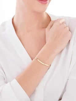 Bransoletka srebrna - taśma