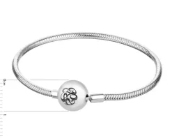Bransoletka srebrna beads