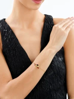 Bransoletka srebrna z bursztynem