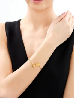 Bransoletka srebrna z bursztynem - kwadraty