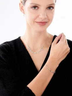 Bransoletka srebrna z cyrkoniami