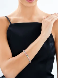 Bransoletka srebrna z cyrkoniami