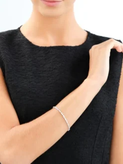 Bransoletka srebrna z cyrkoniami