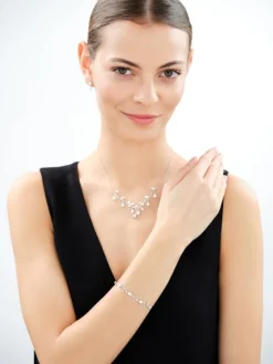 Bransoletka srebrna z cyrkoniami