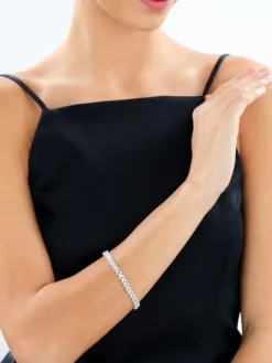 Bransoletka srebrna z cyrkoniami