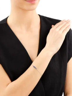 Bransoletka srebrna z cyrkoniami