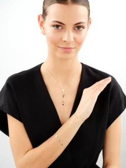 Bransoletka srebrna z cyrkoniami - serca