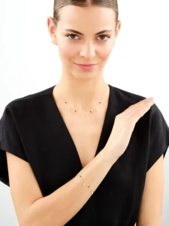 Bransoletka srebrna z cyrkoniami - serca