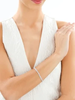 Bransoletka srebrna z cyrkoniami