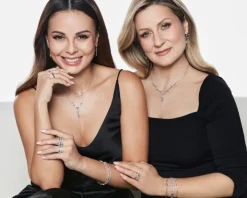 Bransoletka srebrna z cyrkoniami - liście