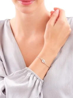 Bransoletka srebrna z cyrkoniami