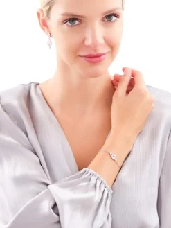 Bransoletka srebrna z cyrkoniami