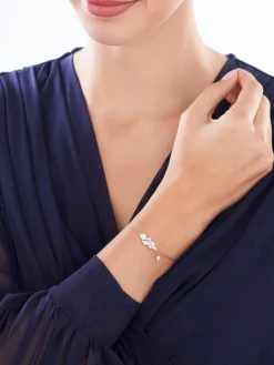 Bransoletka srebrna z cyrkoniami