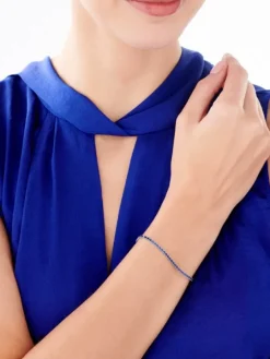 Bransoletka srebrna z cyrkoniami