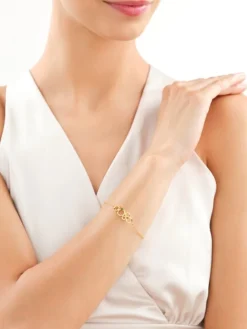 Bransoletka srebrna z cyrkoniami - koła