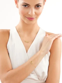 Bransoletka srebrna z cyrkoniami - koła