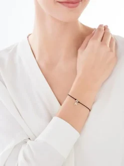 Bransoletka srebrna z cyrkoniami - litera A