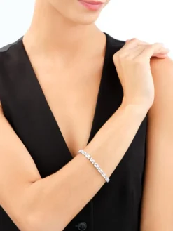 Bransoletka srebrna z cyrkoniami