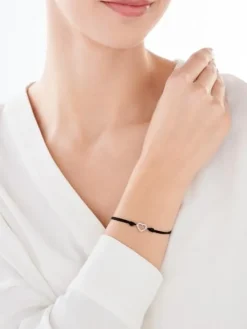 Bransoletka srebrna z cyrkoniami - serce