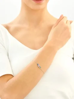 Bransoletka srebrna z cyrkoniami