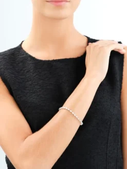 Bransoletka srebrna z cyrkoniami