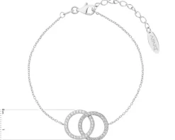 Bransoletka srebrna z cyrkoniami - koła