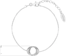 Bransoletka srebrna z cyrkoniami - koła